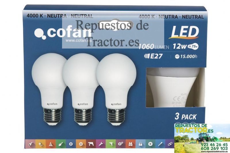 PACK 3 BOMBILLAS LED CLASSIC 240º