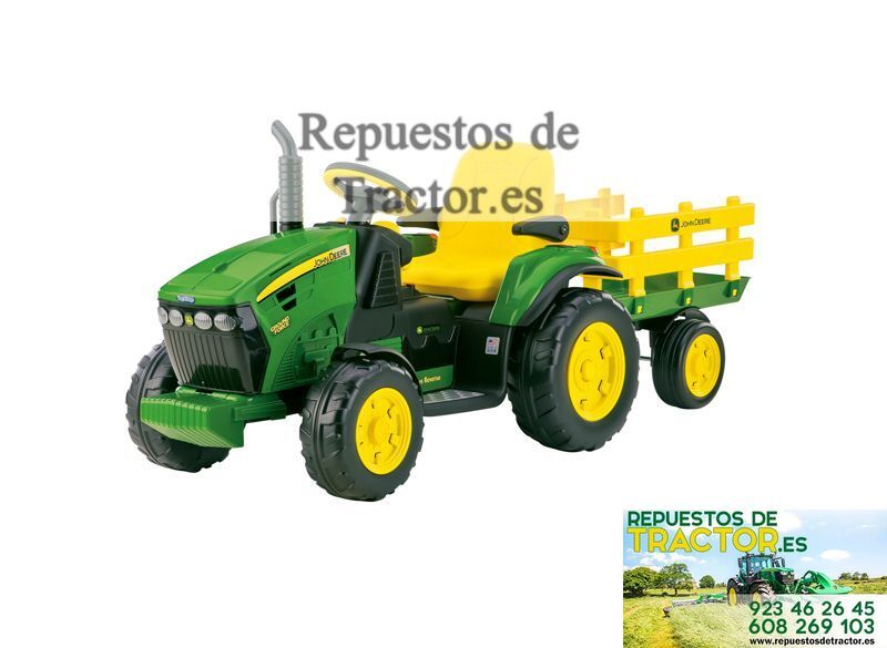TRACTOR JOHN DEERE CON REMOLQUE 12V