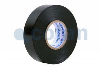 10 Rollos Cinta Aislante PVC Negro 20mx19mm