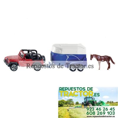 JEEP CON REMOLQUE DE CABALLOS SIKU