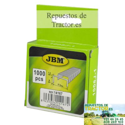 PAQUETE DE 1000 GRAPAS (11.3X0.7X7X8MM) PARA REF 53589