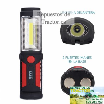 Linterna LED de cabeza EDM 2 leds 3W+5W 400lm recargable