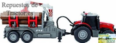 TRACTOR DE JUGUETE FORESTAL MASSEY FERGUSON 8737