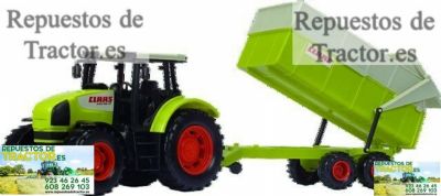 TRACTOR DE JUGUETE CLAAS CON REMOLQUE