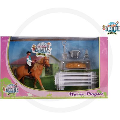 CABALLO CON JINETE Y ACCESORIOS