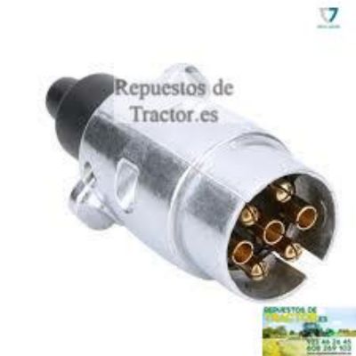 ENCHUFE 7 CLAVIJAS MACHO METAL