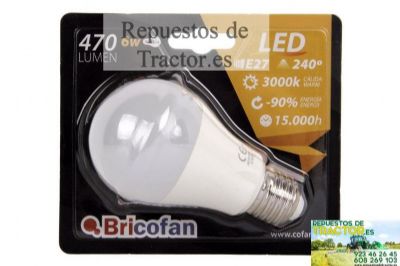BOMBILLA LED 5W. 400LM