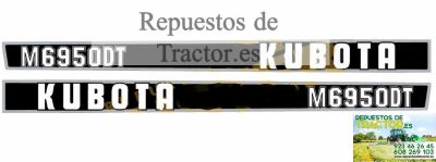 JUEGO PEGATINAS KUBOTA M6950DT