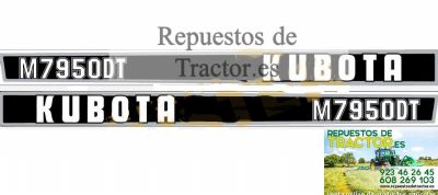 JUEGO PEGATINAS KUBOTA M7950DT