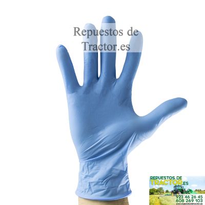GUANTES AZUL NITRILO