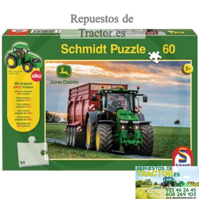 PUZZLE JOHN DEERE CON TRACTOR DE JUGUETE