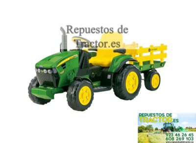 TRACTOR JOHN DEERE CON REMOLQUE 12V