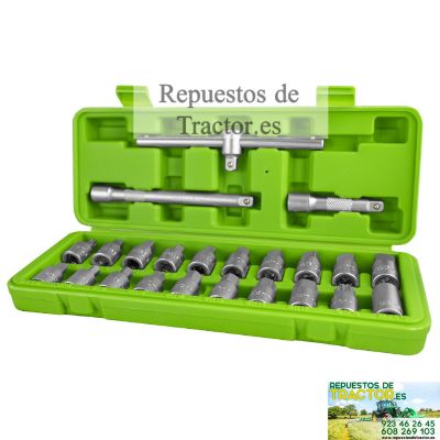 SET MINI CARRACA, VASOS Y PUNTAS 1/4 23 PCS.