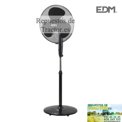VENTILADOR DE PIE BASE GIRO NEGRO