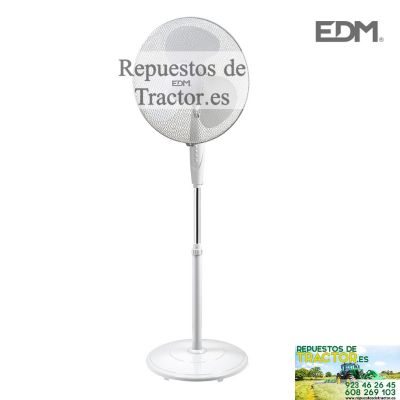 VENTILADOR DE PIE BASE GIRO BLANCO