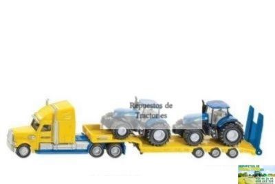 CAMION CON TRACTORES NEW HOLLAND