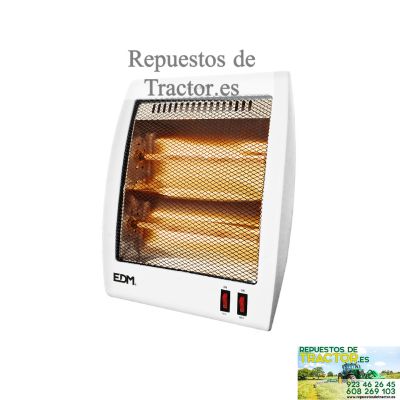 Estufa Halógena Oscilante que proporciona calor instantáneo de forma  uniforme. Calefactor eléctrico con tres potencias 400W/800W/1200W. Sistema